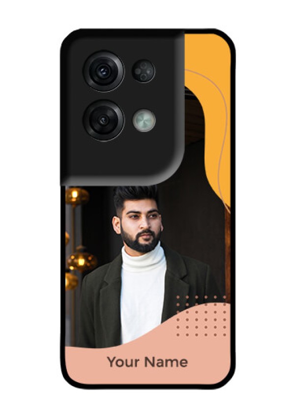 Oppo Reno 8 Pro 5G Personalized Glass Phone Case - Tri-coloured overlay design
