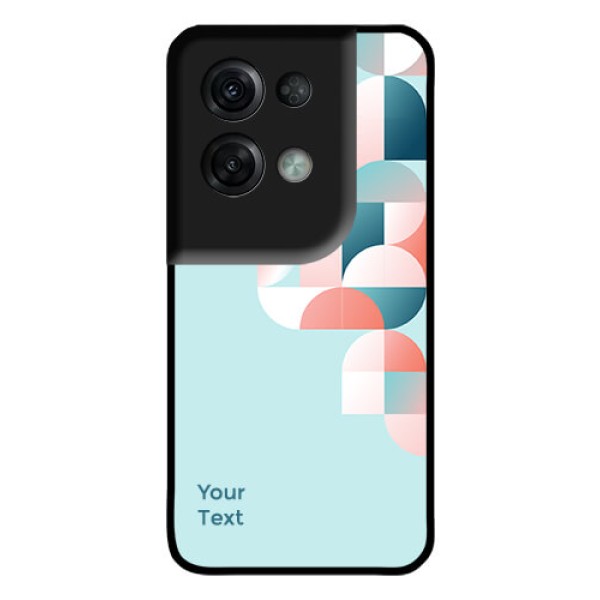 Oppo Reno 8 Pro 5G Custom Glass Phone Case - Stylish Semi-circle Pattern Design