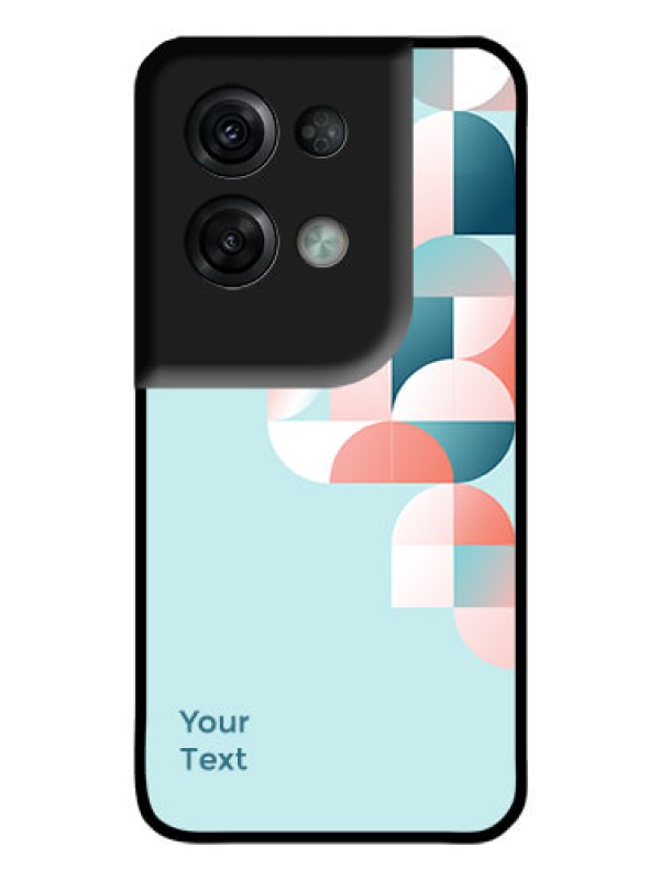 Custom Oppo Reno 8 Pro 5G Custom Glass Phone Case - Stylish Semi-circle Pattern Design