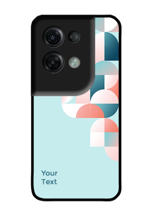 Oppo Reno 8 Pro 5G Custom Glass Phone Case - Stylish Semi-circle Pattern Design