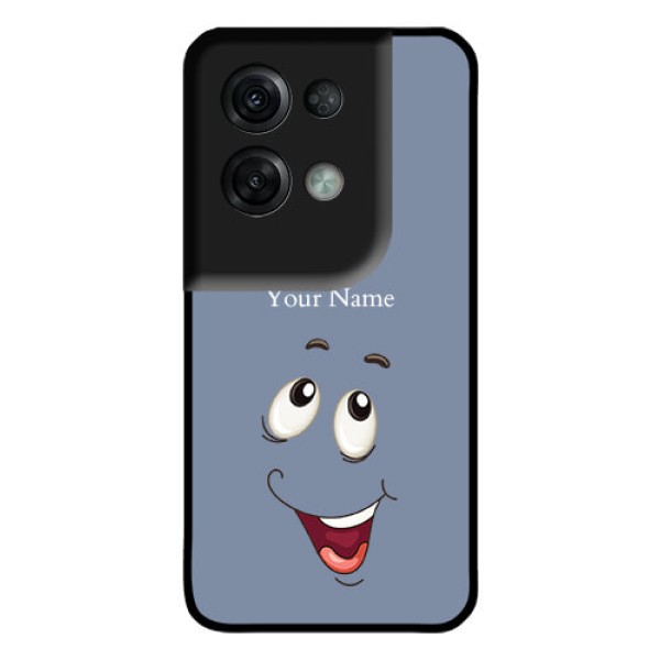 Oppo Reno 8 Pro 5G Photo Printing on Glass Case - Laughing Cartoon Face Design