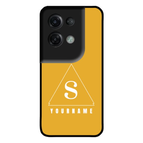 Oppo Reno 8 Pro 5G Personalized Glass Phone Case - simple triangle Design