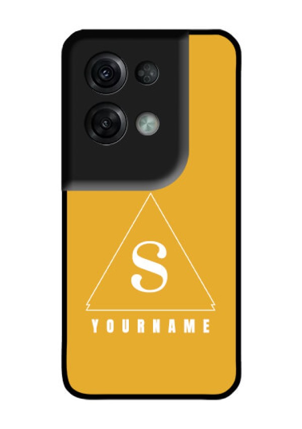 Oppo Reno 8 Pro 5G Personalized Glass Phone Case - simple triangle Design