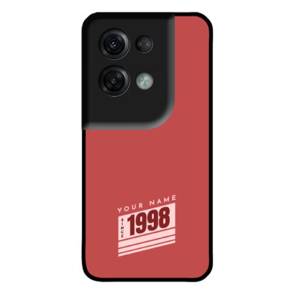 Oppo Reno 8 Pro 5G Custom Glass Phone Case - Red custom year of birth Design Oppo Reno 8 Pro 5G Custom Glass Phone Case - Red custom year of birth Design