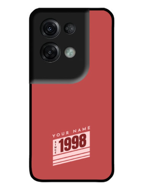 Custom Oppo Reno 8 Pro 5G Custom Glass Phone Case - Red custom year of birth Design
