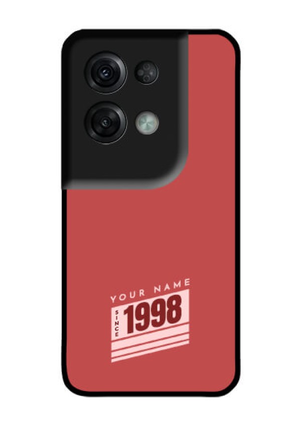 Oppo Reno 8 Pro 5G Custom Glass Phone Case - Red custom year of birth Design