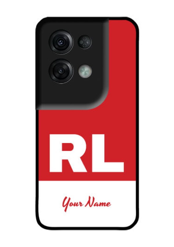Oppo Reno 8 Pro 5G Personalized Glass Phone Case - dual tone custom text Design