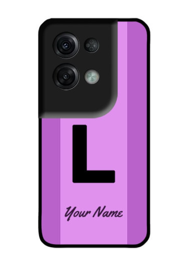 Oppo Reno 8 Pro 5G Custom Glass Phone Case - Tricolor custom text Design