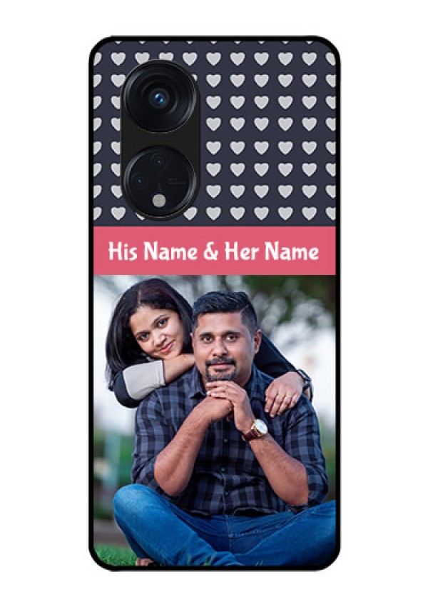 Oppo Reno 8T 5G Custom Glass Mobile Case - Love Symbols Design