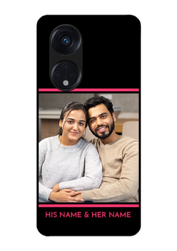 Oppo Reno 8T 5G Custom Glass Mobile Case - with Add Text Design