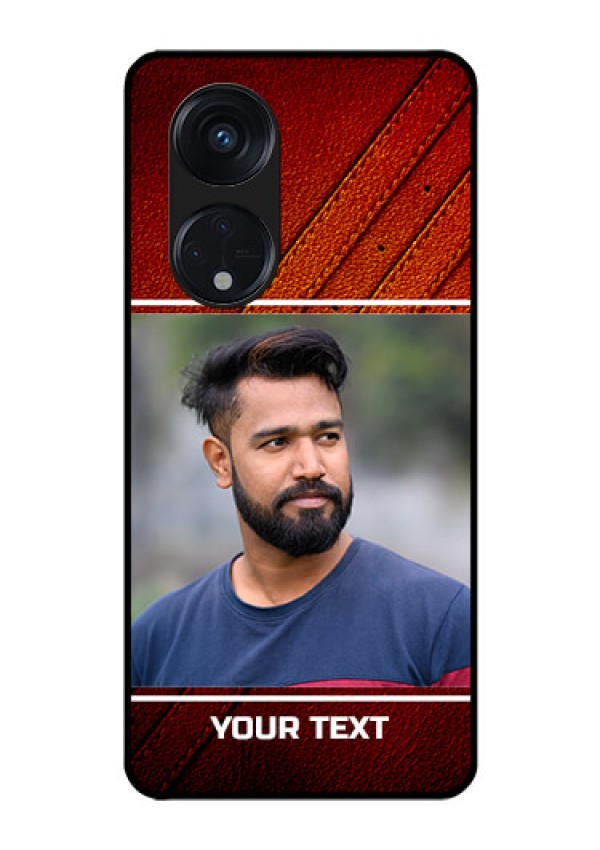 Oppo Reno 8T 5G Personalized Glass Phone Case - Leather Phone Case Design