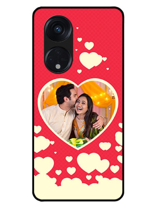 Custom Oppo Reno 8T 5G Custom Glass Mobile Case - Love Symbols Phone Cover Design