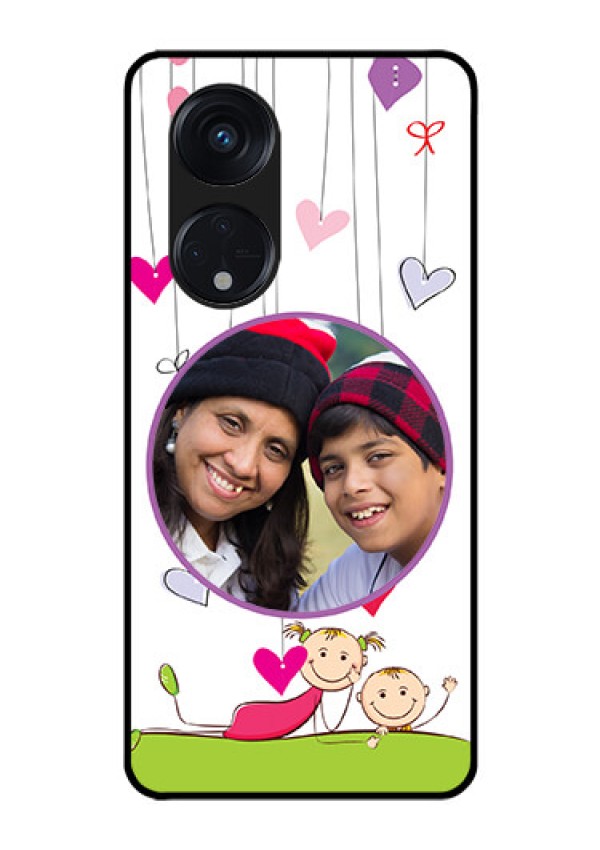 Oppo Reno 8T 5G Photo Printing on Glass Case - Cute Kids Phone Case Design