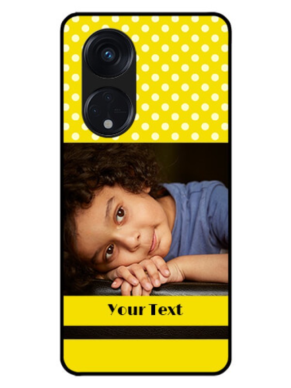 Custom Oppo Reno 8T 5G Custom Glass Phone Case - Bright Yellow Case Design