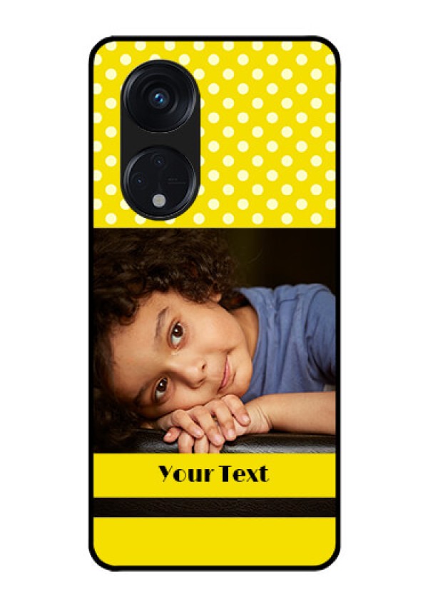 Oppo Reno 8T 5G Custom Glass Phone Case - Bright Yellow Case Design