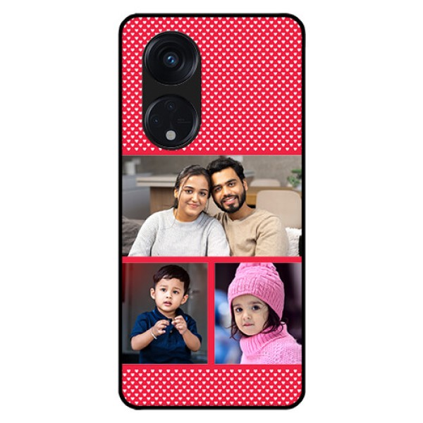 Oppo Reno 8T 5G Personalized Glass Phone Case - Bulk Pic Upload Design