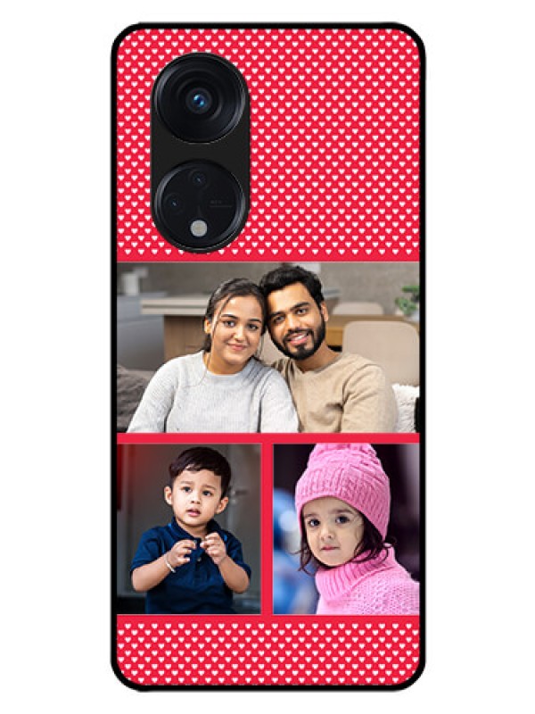 Custom Oppo Reno 8T 5G Personalized Glass Phone Case - Bulk Pic Upload Design