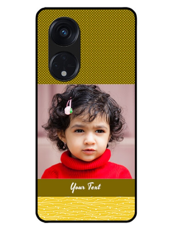 Custom Oppo Reno 8T 5G Custom Glass Phone Case - Simple Green Color Design