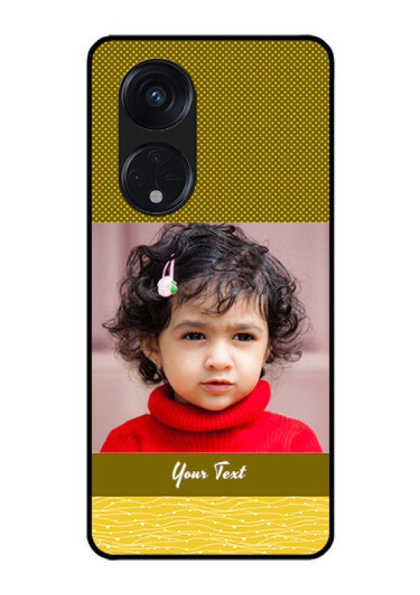 Oppo Reno 8T 5G Custom Glass Phone Case - Simple Green Color Design