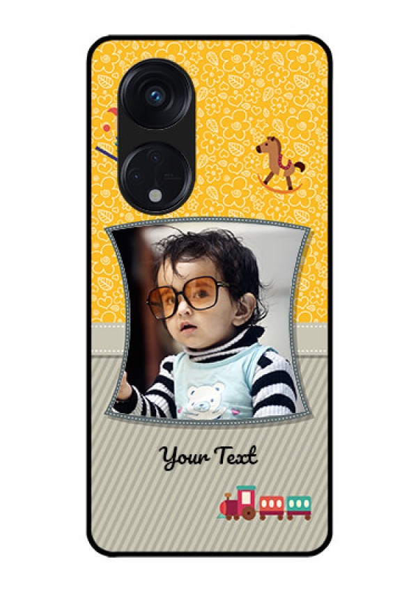 Oppo Reno 8T 5G Personalized Glass Phone Case - Baby Picture Upload Design