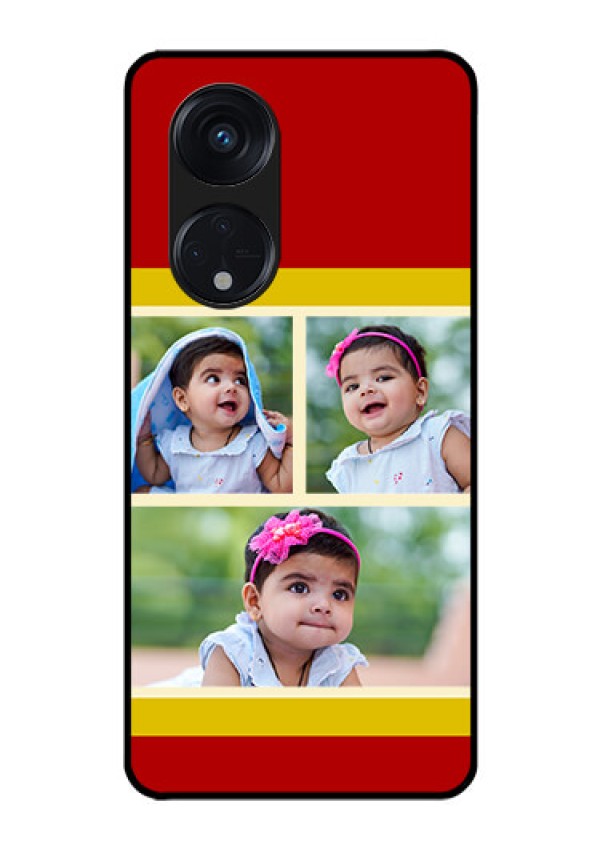 Oppo Reno 8T 5G Custom Glass Mobile Case - Multiple Pic Upload Design