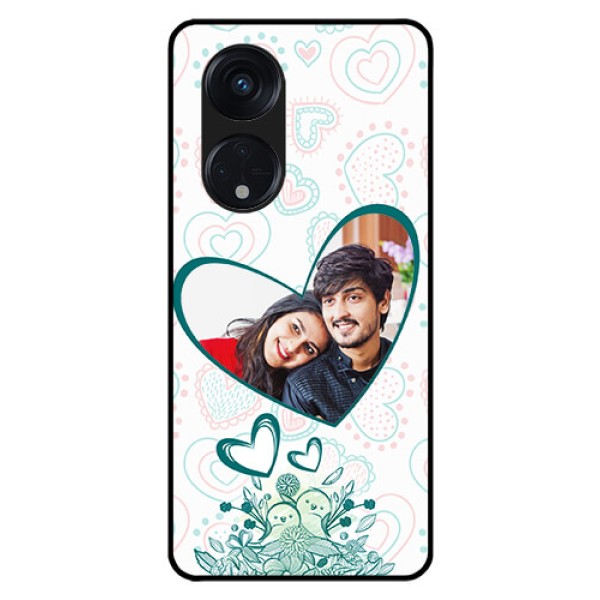 Oppo Reno 8T 5G Photo Printing on Glass Case - Premium Couple Design
