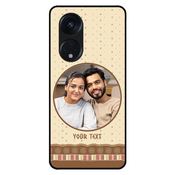 Oppo Reno 8T 5G Custom Glass Mobile Case - Brown Dotted Mobile Case Design