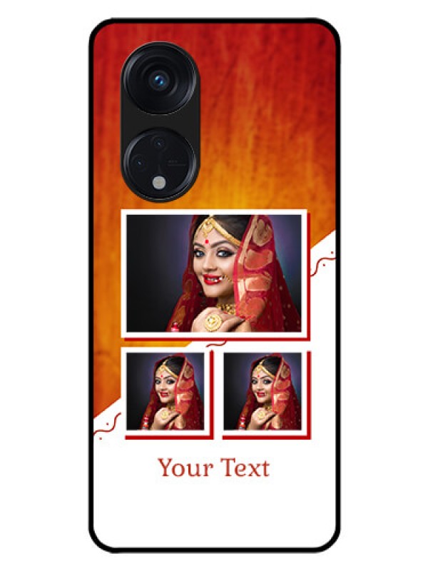 Custom Oppo Reno 8T 5G Custom Glass Phone Case - Wedding Memories Design