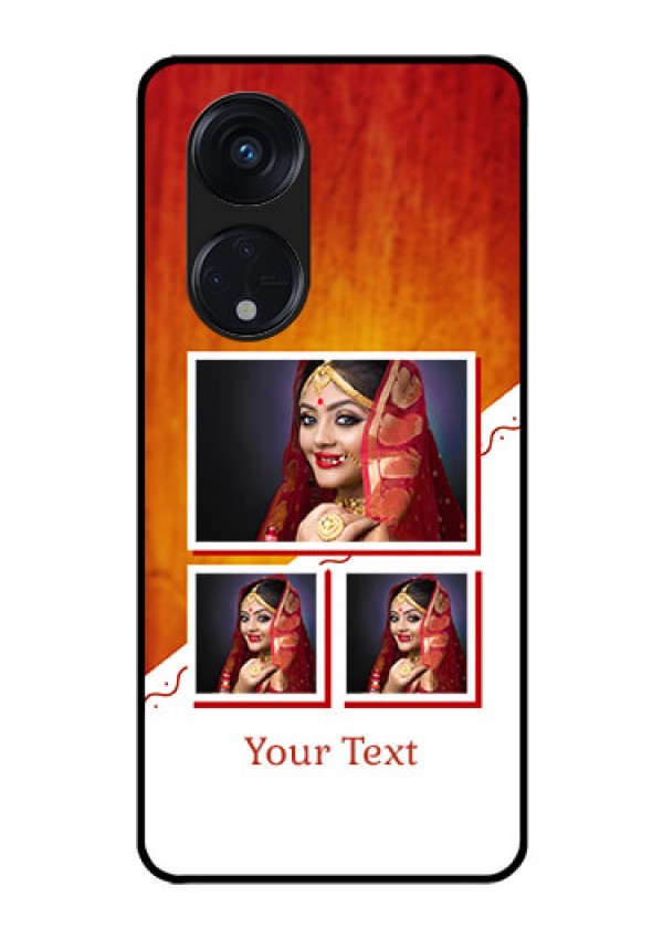 Oppo Reno 8T 5G Custom Glass Phone Case - Wedding Memories Design