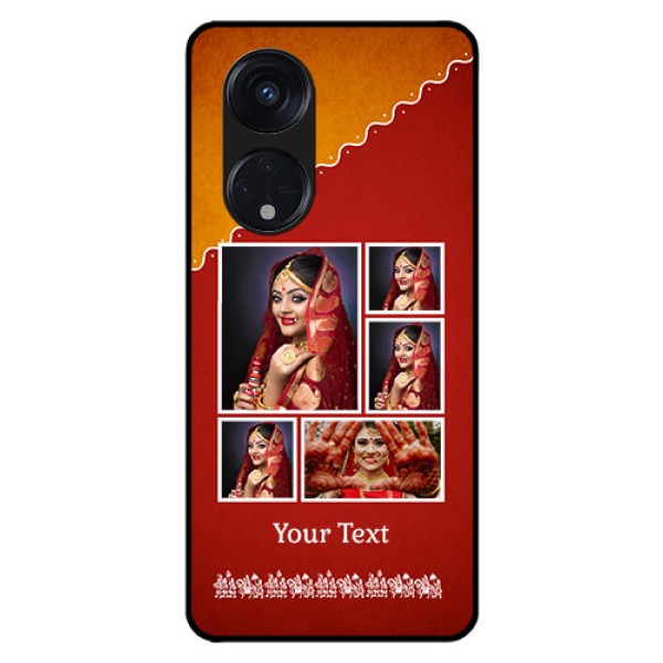 Oppo Reno 8T 5G Personalized Glass Phone Case - Wedding Pic Upload Design