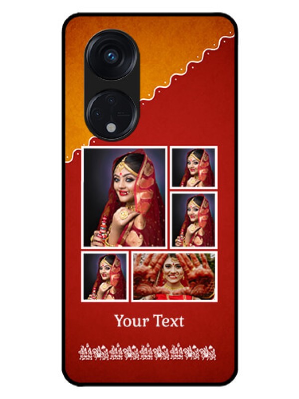 Custom Oppo Reno 8T 5G Personalized Glass Phone Case - Wedding Pic Upload Design