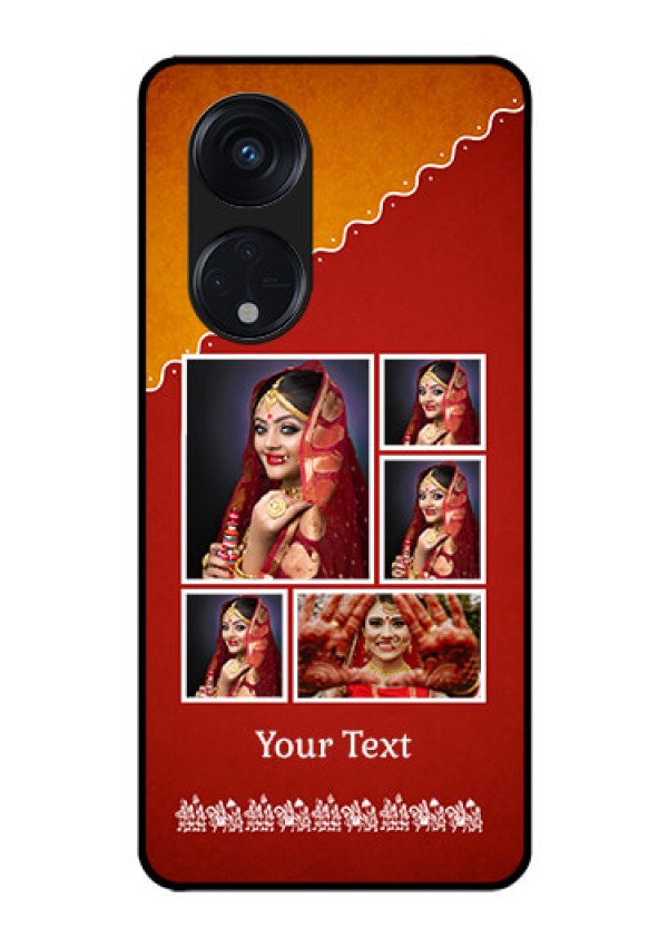 Oppo Reno 8T 5G Personalized Glass Phone Case - Wedding Pic Upload Design