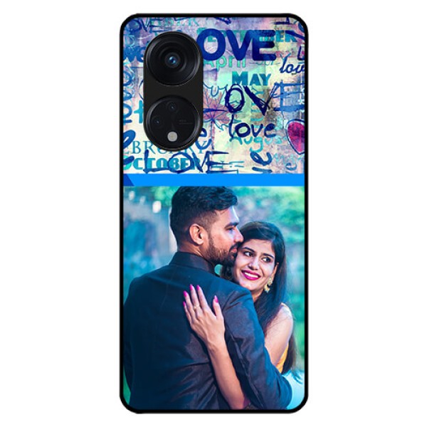 Oppo Reno 8T 5G Custom Glass Mobile Case - Colorful Love Design
