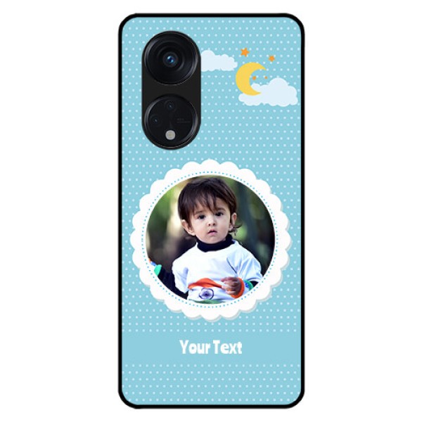 Oppo Reno 8T 5G Personalised Glass Phone Case - Violet Pattern Design