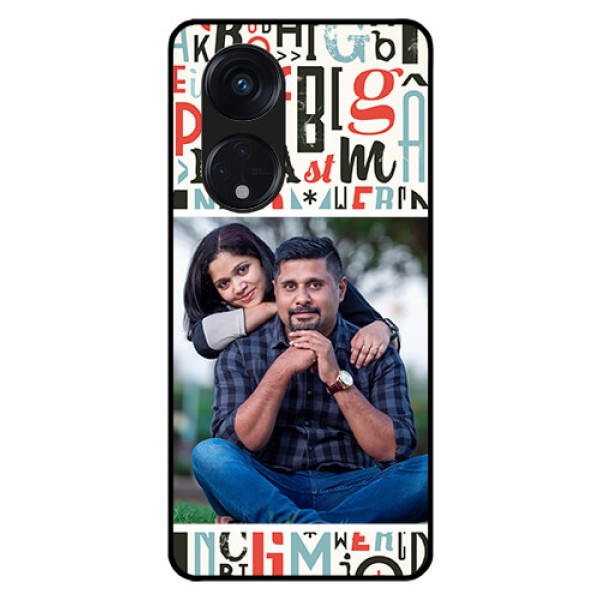 Oppo Reno 8T 5G Personalized Glass Phone Case - Alphabet Design