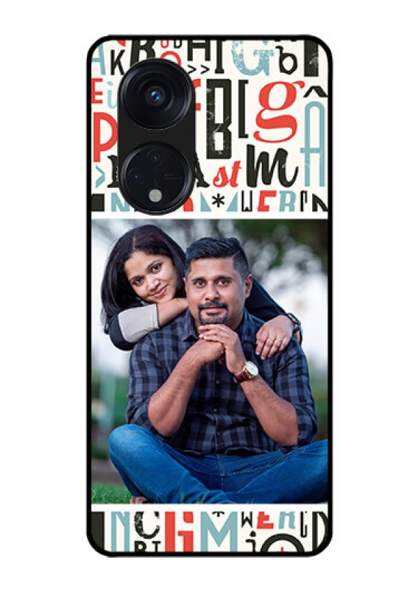 Oppo Reno 8T 5G Personalized Glass Phone Case - Alphabet Design