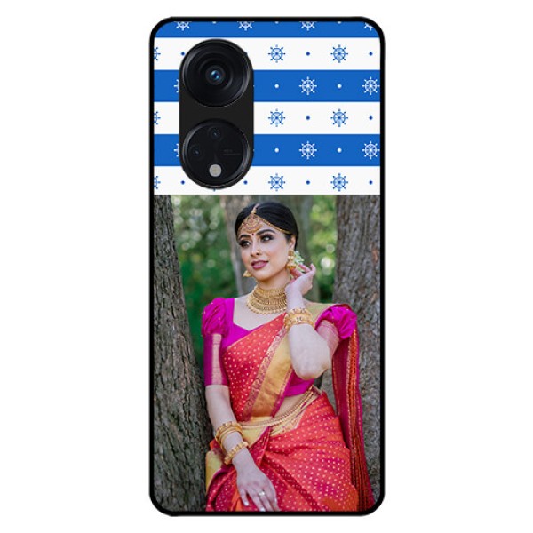 Oppo Reno 8T 5G Photo Printing on Glass Case - Snow Pattern Design