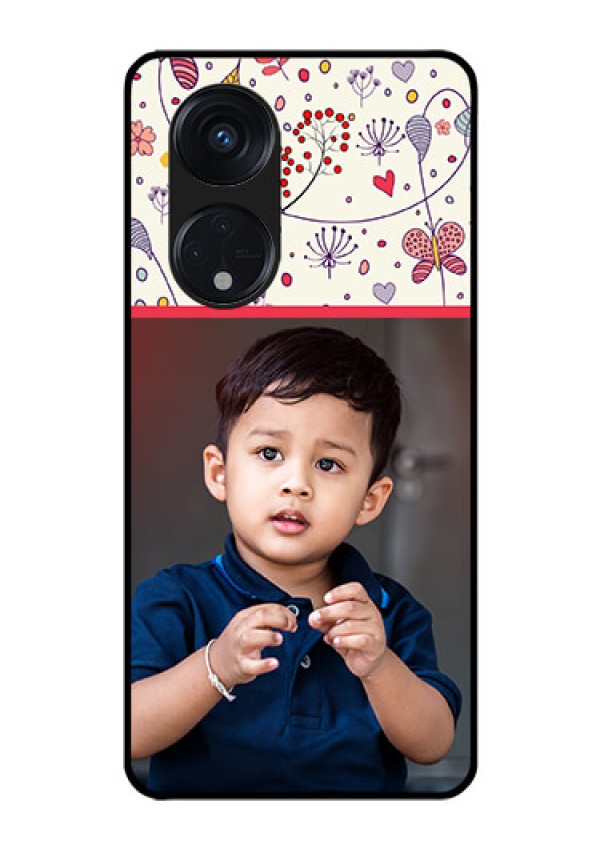 Oppo Reno 8T 5G Custom Glass Mobile Case - Premium Floral Design