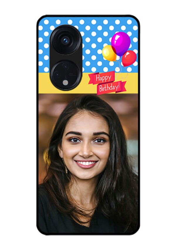Oppo Reno 8T 5G Custom Glass Mobile Case - Happy Birthday Design