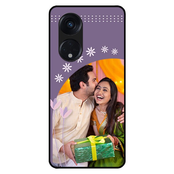 Oppo Reno 8T 5G Custom Glass Mobile Case - Lavender flowers design