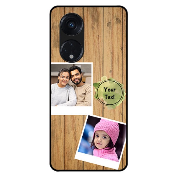 Oppo Reno 8T 5G Custom Glass Phone Case - Wooden Texture Design