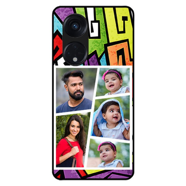 Oppo Reno 8T 5G Custom Glass Phone Case - Graffiti pattern Design
