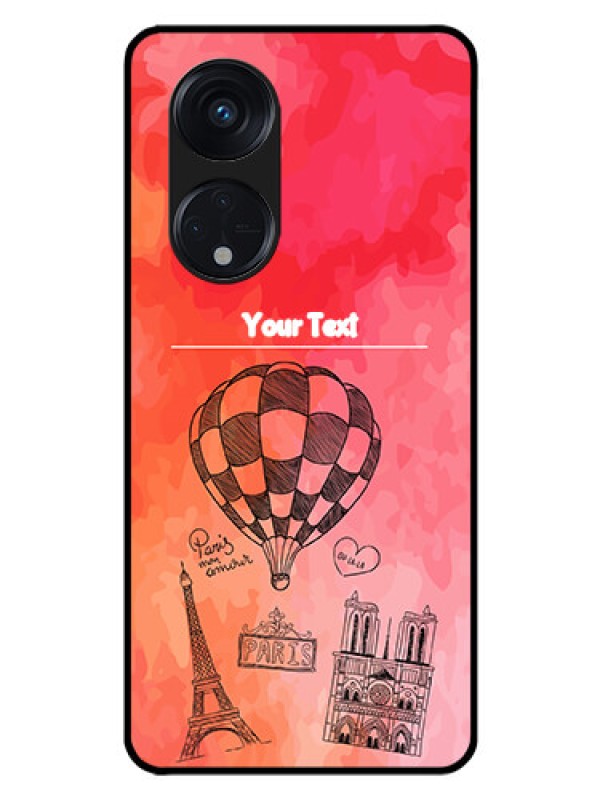 Custom Oppo Reno 8T 5G Custom Glass Phone Case - Paris Theme Design