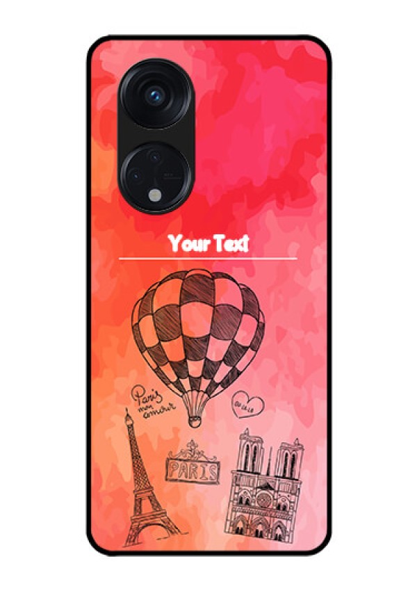 Oppo Reno 8T 5G Custom Glass Phone Case - Paris Theme Design