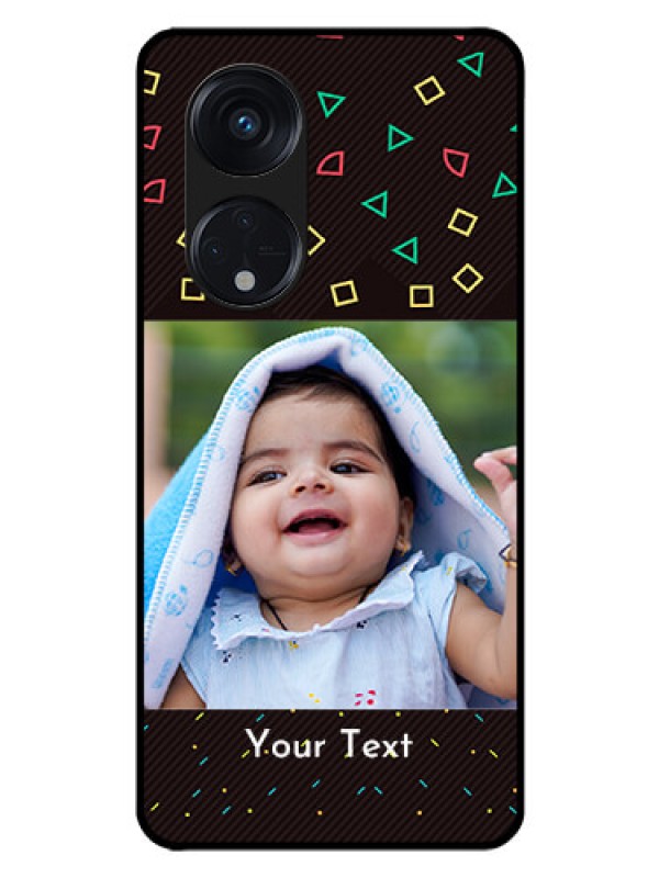 Custom Oppo Reno 8T 5G Custom Glass Phone Case - with confetti birthday design