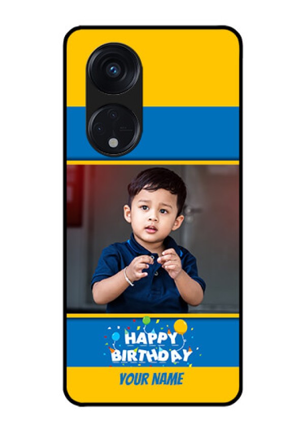 Oppo Reno 8T 5G Custom Glass Mobile Case - Birthday Wishes Design