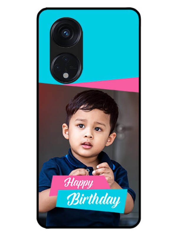 Custom Oppo Reno 8T 5G Personalized Glass Phone Case - Image Holder with 2 Color Design