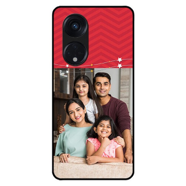 Oppo Reno 8T 5G Personalized Glass Phone Case - Happy Family Design
