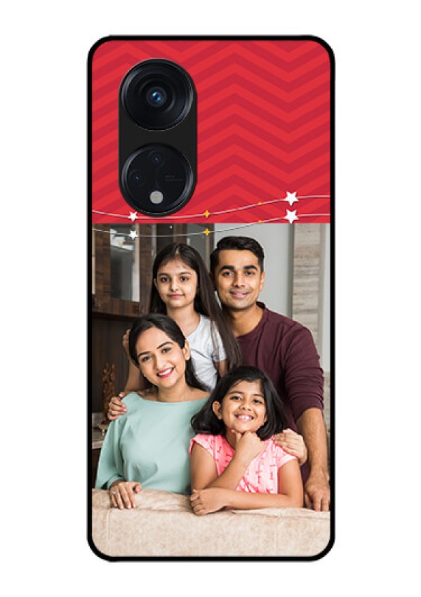 Oppo Reno 8T 5G Personalized Glass Phone Case - Happy Family Design