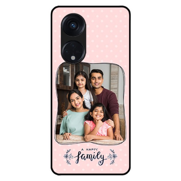 Oppo Reno 8T 5G Custom Glass Phone Case - Family with Dots Design